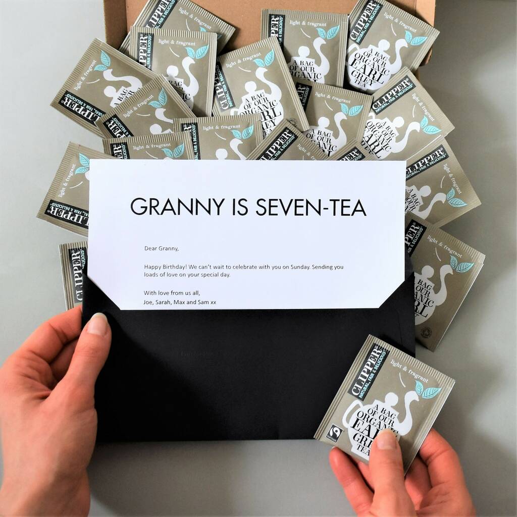 Novelty 70th Birthday Letterbox Friendly Tea Gift By
