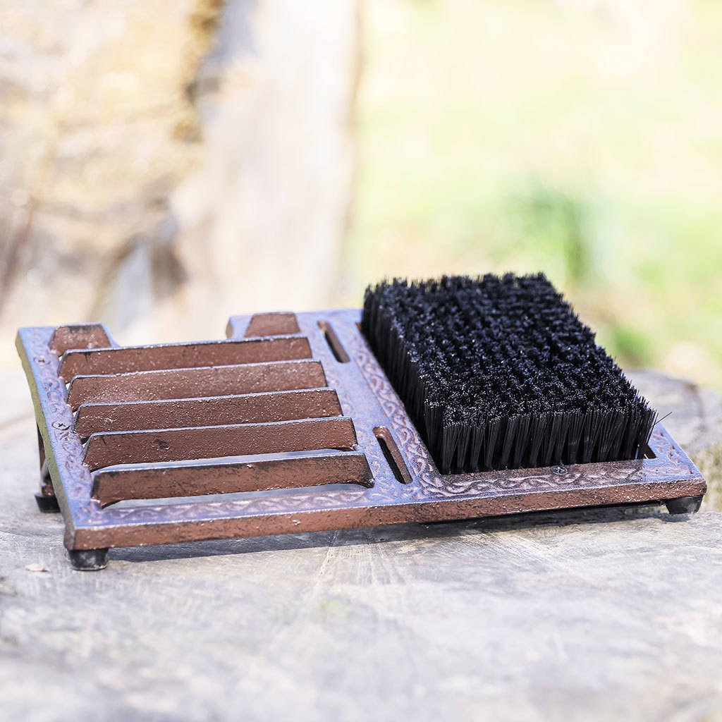 free standing cast iron boot brush and shoe scraper by dibor