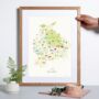 Personalised Lancashire Map: Add Favourite Places, thumbnail 1 of 4