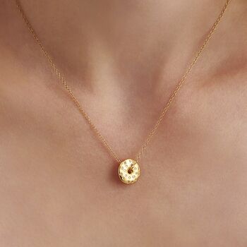 Moon Phase Necklace In Gold Vermeil With Diamonds, 9 of 12