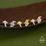 Mismatched Chanterelle Mushroom Stud Earrings In Sterling Silver, thumbnail 4 of 12