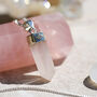 Open Heart Rose Quartz Crystal Silver Pendant Necklace, thumbnail 1 of 9