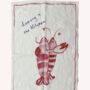 Dancing Lobsters Linen Tea Towel, thumbnail 2 of 2