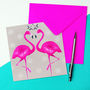 Flamingo Christmas Card, thumbnail 3 of 6