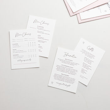 Scattered Hearts Wedding Invitation Suite, 3 of 7