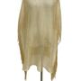 Viscose Metallic Tassel Beach Coverup In Gold, thumbnail 2 of 4