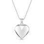 Italian Floral Engraving Heart Locket – Silver, thumbnail 4 of 4