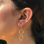 Interlinking Wire Gold Plated Silver Drop Earrings, thumbnail 2 of 6