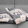 Cute Grey Cats Pillow Covers With Pink Cheeks, thumbnail 4 of 7