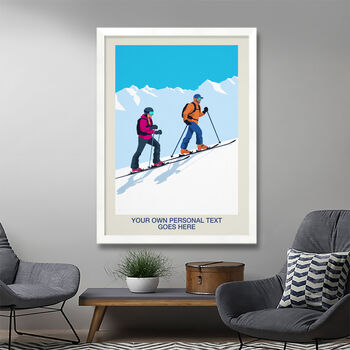 Personalised Ski Touring Art Print, 3 of 6