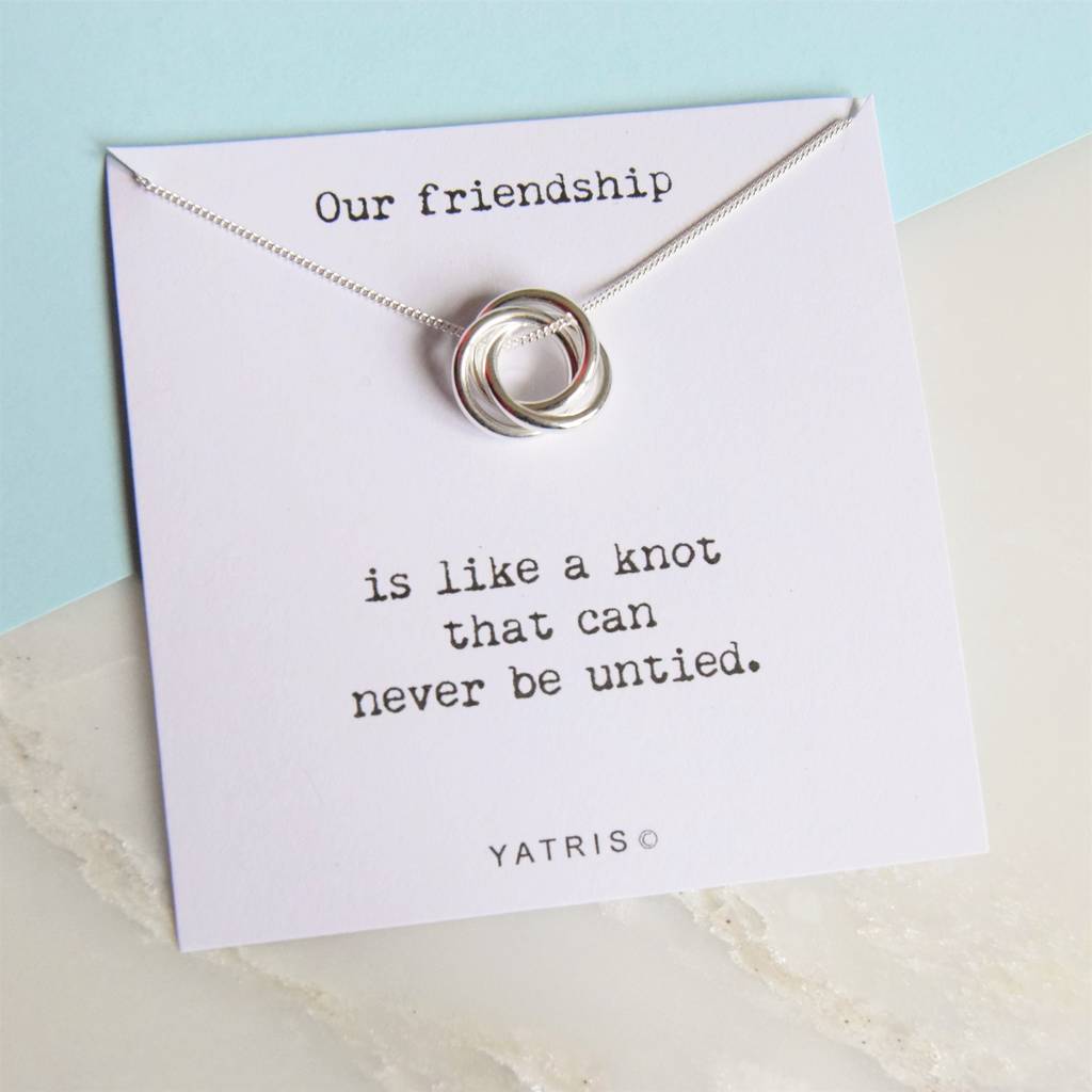 our friendship is like a knot necklace gift box by yatris ...