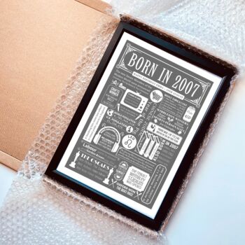 2007 Personalised 18th Birthday Fact Print Gift, 10 of 10