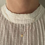 Solid Gold Mini Double Sided Initial Necklace, thumbnail 4 of 7