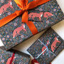 Fox And Flowers Gift Wrap, thumbnail 2 of 8