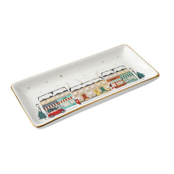 Winter Robin Christmas Ceramic Tray In Gift Box, 3 of 4