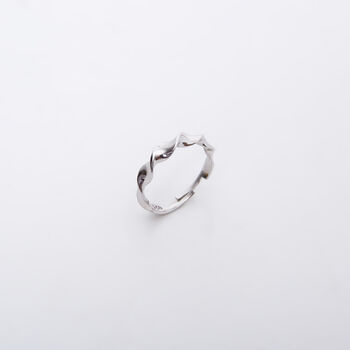Twisted Stacking Ring Sterling Silver And Gold Vermeil, 4 of 12