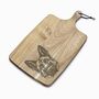 Personalied Alsatian German Shepherd Engraved Acacia Serving Board, thumbnail 2 of 4