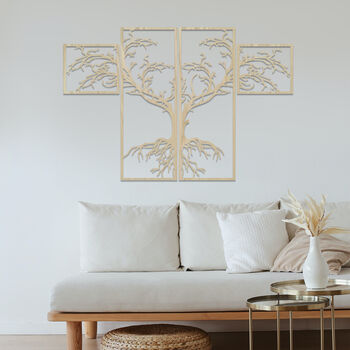 097 Dry Tree Wooden Wall Hanging Art Home Decor, 3 of 9