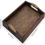 Rattan Rectangular Serving Tray With Handler Wicker, thumbnail 4 of 8