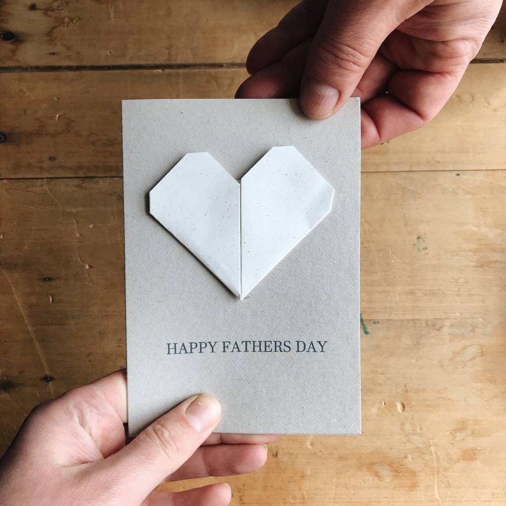 Personalised Origami Heart Fathers Day Card By Louise Mclaren