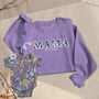 Personalised 'Mummy' Appliqué Keepsake Sweatshirt, thumbnail 8 of 11