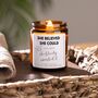 Graduation Scented Candle Gift, She Believed She Could So She Did, thumbnail 3 of 7