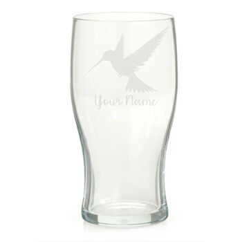 Personalised Hummingbird Engraved Glass, 4 of 6