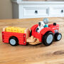 Personalised Tractor And Trailer Farmyard Wooden Toy, thumbnail 4 of 5