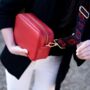 Gothic Red Rose Bag Strap | Extra Long Crossbody Replacement Bag Strap, thumbnail 5 of 6
