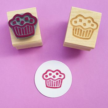 Mini Cupcake Rubber Stamp, 7 of 7