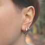 Silver Hoop Earrings Minimalist Jewellery, thumbnail 1 of 4
