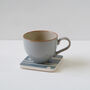Blue And White Slip Trailed Ceramic Coaster Set, thumbnail 5 of 5