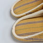 Japanese Cotton Machine Washable Slippers Yellow, thumbnail 5 of 8