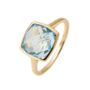 Yellow Gold Cushion Briolette Topaz Ring, thumbnail 2 of 6