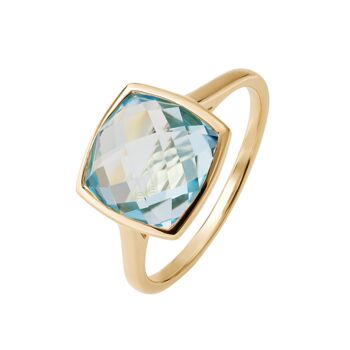 Yellow Gold Cushion Briolette Topaz Ring, 2 of 6