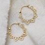 18k Gold Plated Brass Marrakesh Hoops, thumbnail 1 of 5