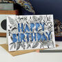 Monochrome Floral Paper Cut Birthday Card, thumbnail 7 of 9