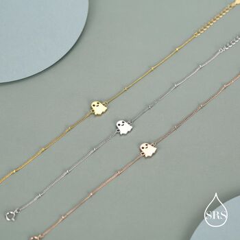 Sterling Silver Ghost Charm Bracelet, 2 of 12