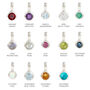 Genuine Birthstone Charm Pendants And Necklaces, thumbnail 3 of 12