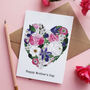 Happy Mothers Day Floral Heart Card, thumbnail 2 of 6