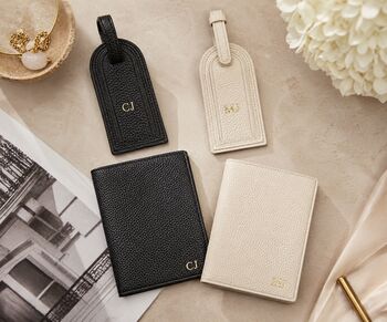 Personalised Travel Wallet Grained Leather Vegan, 5 of 12