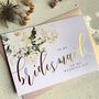 Gold Foil To My Bridesmaid Card | Watercolour Rose, thumbnail 1 of 5