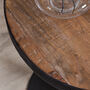 Manhattan Round Reclaimed Wood Side Table, thumbnail 4 of 5