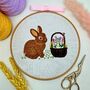 Easter Bunny Embroidery Kit, thumbnail 1 of 10