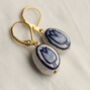 Blue Delft Tulip Earrings, thumbnail 1 of 9