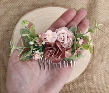 All The Pinks Flower Hair Comb, 2 of 3