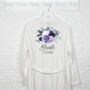 Bridal Purple Floral Personalised Wedding Dressing Gown, thumbnail 1 of 2