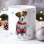 Personalised Jack Russell In Christmas Jumper Mug, thumbnail 1 of 2