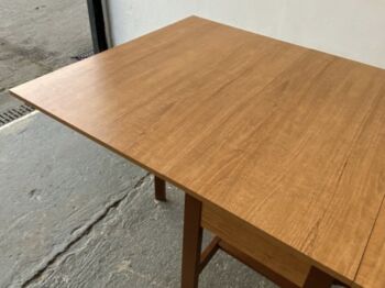 Mid Century Extendable Drop Leaf Dining Table, 6 of 9