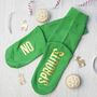 Personalised 'Sprout Green' Christmas Day Socks, thumbnail 2 of 3